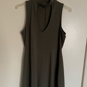 Olive Green Express Flare Dress
